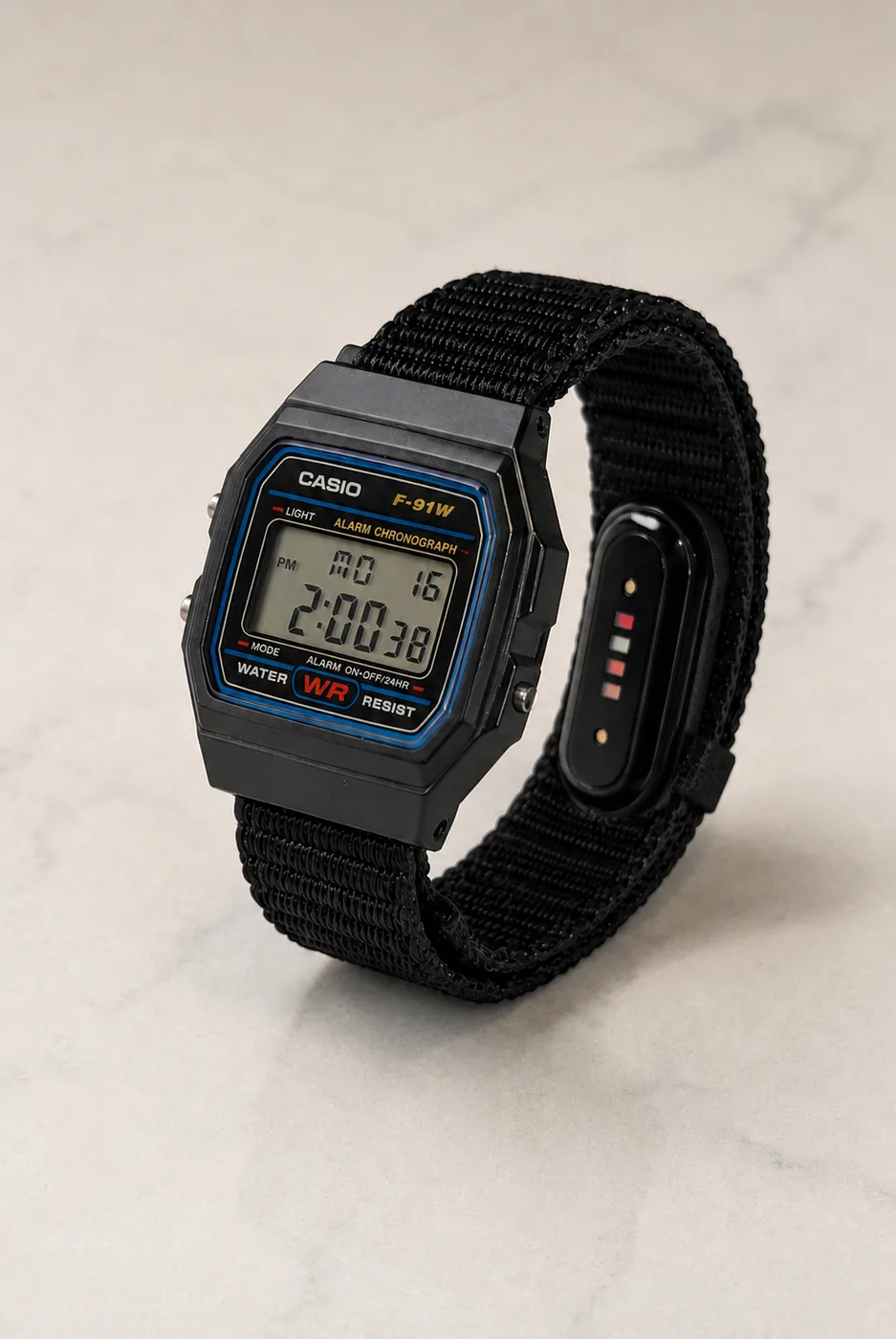 PIV F-91, a Casio F-91W on the PIV nylon band